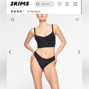 NWT SKIMS CORSET BRA DEMI- ONYX 34B